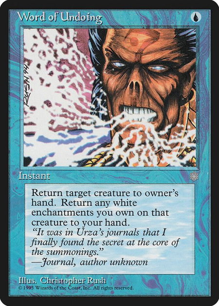 Word of Undoing - Ice Age Magic: The Gathering trading card