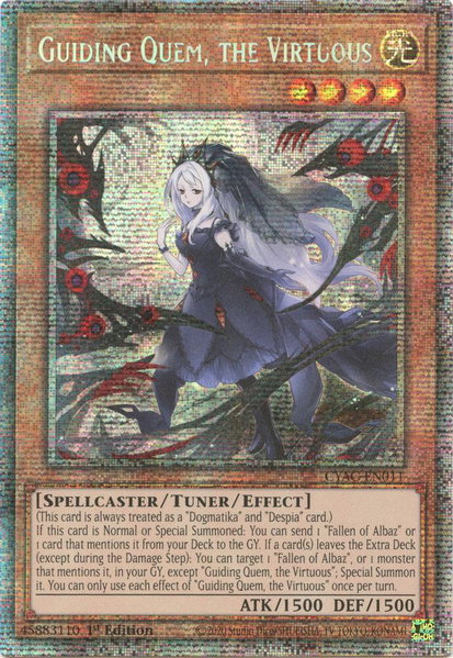 Guiding Quem, the Virtuous (Starlight Rare) trading card from Cyberstorm Access Guiding Quem, the Virtuous (Starlight Rare) - Cyberstorm Access YuGiOh trading card