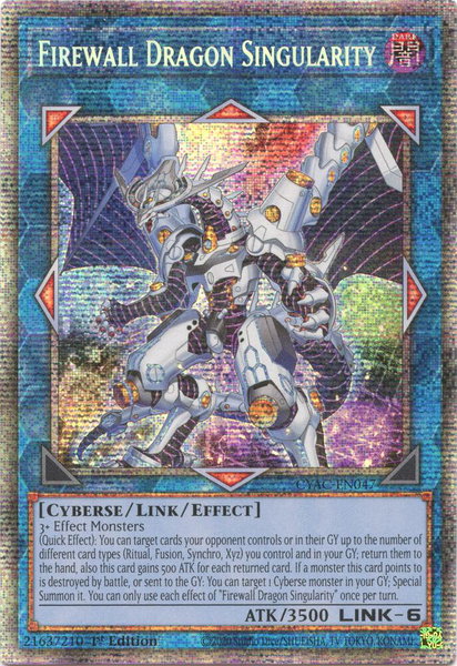 Firewall Dragon Singularity (Starlight Rare) trading card from Cyberstorm Access Firewall Dragon Singularity (Starlight Rare) - Cyberstorm Access YuGiOh trading card