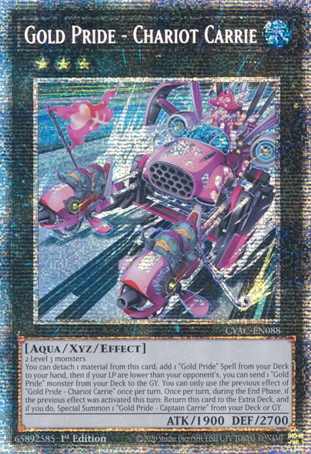 Gold Pride - Chariot Carrie (Starlight Rare) - Cyberstorm Access YuGiOh trading card