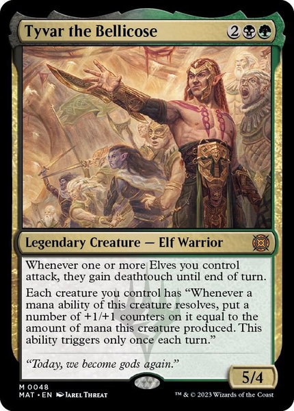 Tyvar the Bellicose trading card from March of the Machine: The Aftermath Tyvar the Bellicose - March of the Machine: The Aftermath Magic: The Gathering trading card