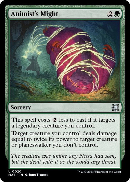 Animist's Might trading card from March of the Machine: The Aftermath Animist's Might - March of the Machine: The Aftermath Magic: The Gathering trading card