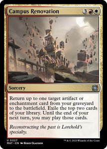 Campus Renovation - March of the Machine: The Aftermath (MAT) #27 - Uncommon Magic: The Gathering Trading Card