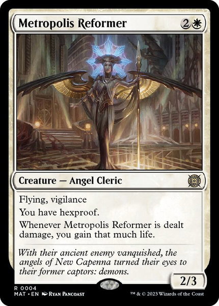 Metropolis Reformer trading card from March of the Machine: The Aftermath Metropolis Reformer - March of the Machine: The Aftermath Magic: The Gathering trading card