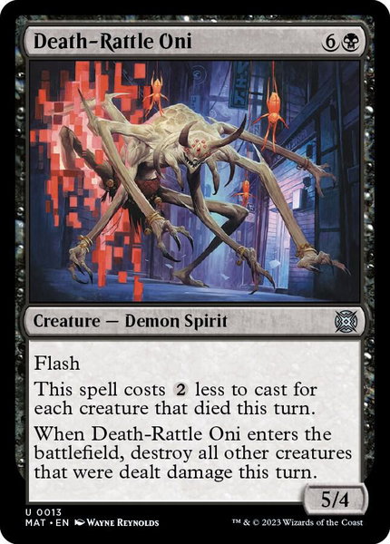 Death-Rattle Oni - March of the Machine: The Aftermath Magic: The Gathering trading card