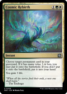 Cosmic Rebirth - March of the Machine: The Aftermath (MAT) #28 - Uncommon Magic: The Gathering Trading Card
