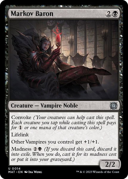 Markov Baron trading card from March of the Machine: The Aftermath Markov Baron - March of the Machine: The Aftermath Magic: The Gathering trading card