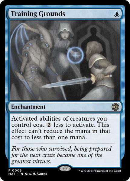 Training Grounds trading card from March of the Machine: The Aftermath Training Grounds - March of the Machine: The Aftermath Magic: The Gathering trading card