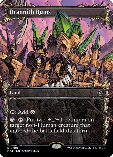 Drannith Ruins (Showcase) trading card from March of the Machine: The Aftermath Drannith Ruins (Showcase) - March of the Machine: The Aftermath Magic: The Gathering trading card