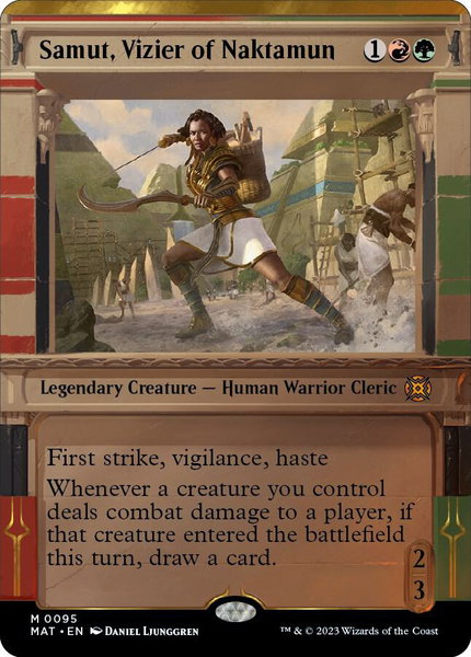 Samut, Vizier of Naktamun (Showcase) - March of the Machine: The Aftermath Magic: The Gathering trading card