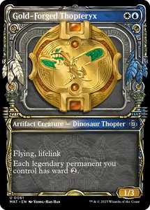 Gold-Forged Thopteryx (Showcase) - March of the Machine: The Aftermath (MAT) #81 - Uncommon Magic: The Gathering Trading Card