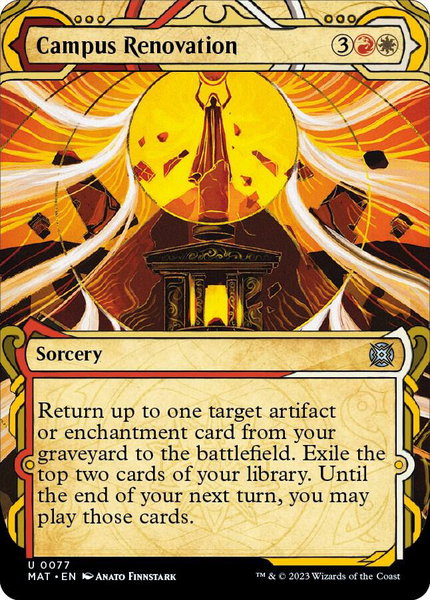 Campus Renovation (Showcase) trading card from March of the Machine: The Aftermath Campus Renovation (Showcase) - March of the Machine: The Aftermath Magic: The Gathering trading card