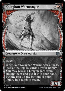 Kolaghan Warmonger (Showcase) - March of the Machine: The Aftermath (MAT) #67 - Uncommon Magic: The Gathering Trading Card