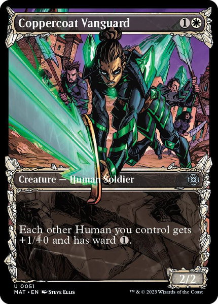 Coppercoat Vanguard (Showcase) - March of the Machine: The Aftermath Magic: The Gathering trading card