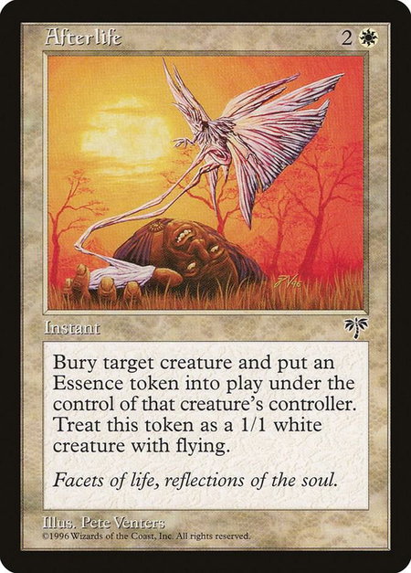 Afterlife - Mirage Magic: The Gathering trading card