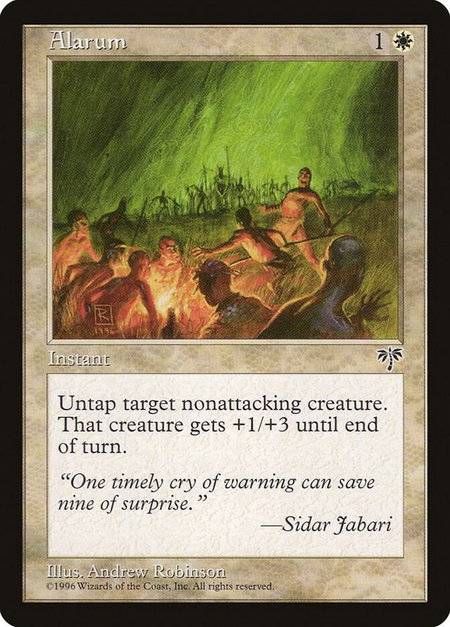Alarum - Mirage Magic: The Gathering trading card