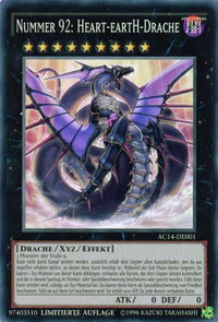 Number 92: Heart-eartH Dragon (German) - "Nummer 92: Heart-eartH-Drache" - Advent Calendar 2014 (Adventskalender ZEXAL-Edition) (AC14) #AC14-DE001 - Super Rare YuGiOh Trading Card