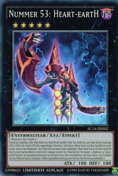 Number 53: Heart-eartH (German) - "Nummer 53: Heart-eartH" - Advent Calendar 2014 (Adventskalender ZEXAL-Edition) YuGiOh trading card