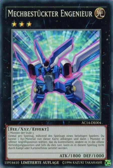 Mechquipped Angineer (German) - "Mechbestückter Engenieur" - Advent Calendar 2014 (Adventskalender ZEXAL-Edition) YuGiOh trading card