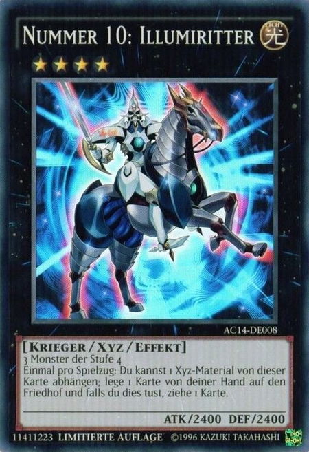 Number 10: Illumiknight (German) - "Nummer 10: Illumiritter" - Advent Calendar 2014 (Adventskalender ZEXAL-Edition) YuGiOh trading card