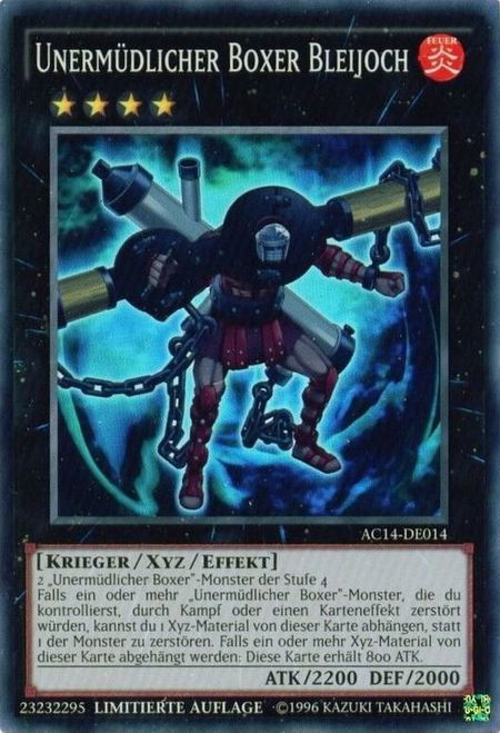 Battlin' Boxer Lead Yoke (German) - "Unermüdlicher Boxer Bleijoch" - Advent Calendar 2014 (Adventskalender ZEXAL-Edition) YuGiOh trading card