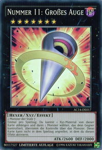 Number 11: Big Eye (German) - "Nummer 11: Großes Auge" - Advent Calendar 2014 (Adventskalender ZEXAL-Edition) (AC14) #AC14-DE017 - Super Rare YuGiOh Trading Card