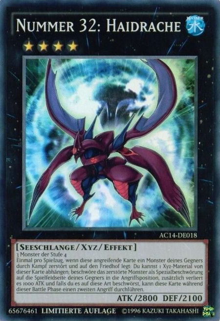 Number 32: Shark Drake (German) - "Nummer 32: Haidrache" - Advent Calendar 2014 (Adventskalender ZEXAL-Edition) YuGiOh trading card