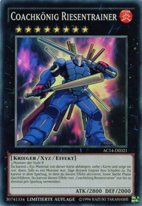Coach King Giantrainer (German) - "Coachkönig Riesentrainer" - Advent Calendar 2014 (Adventskalender ZEXAL-Edition) (AC14) #AC14-DE021 - Super Rare YuGiOh Trading Card