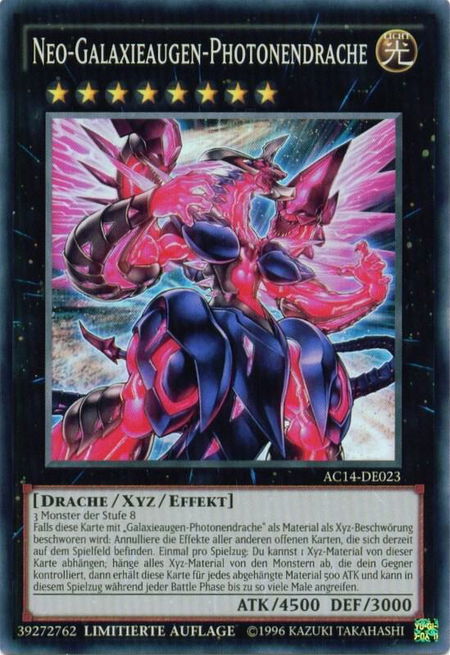 Neo Galaxy-Eyes Photon Dragon (German) - "Neo-Galaxieaugen-Photonendrache" - Advent Calendar 2014 (Adventskalender ZEXAL-Edition) YuGiOh trading card