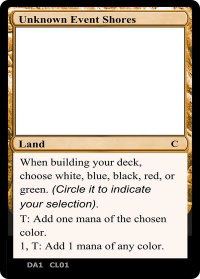 Unknown Event Shores - Un-Known Event Playtest Cards  #null - Common Magic: The Gathering Trading Card