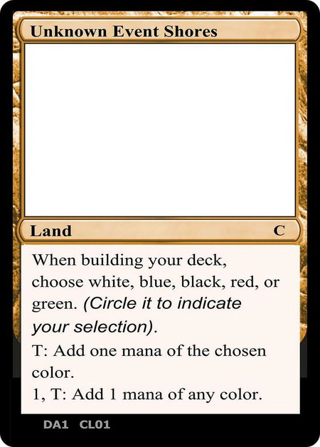 Unknown Event Shores - Un-Known Event Playtest Cards Magic: The Gathering trading card