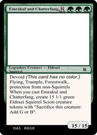 Emrakul and Chatterfang - Un-Known Event Playtest Cards  #null - Rare Magic: The Gathering Trading Card