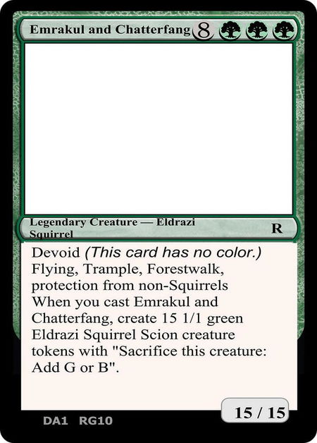 Emrakul and Chatterfang - Un-Known Event Playtest Cards Magic: The Gathering trading card