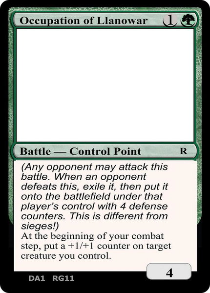 Occupation of Llanowar trading card from Un-Known Event Playtest Cards Occupation of Llanowar - Un-Known Event Playtest Cards Magic: The Gathering trading card