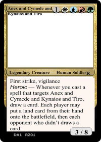 Anax and Cymede & Kynaios and Tiro - Un-Known Event Playtest Cards  #null - Rare Magic: The Gathering Trading Card