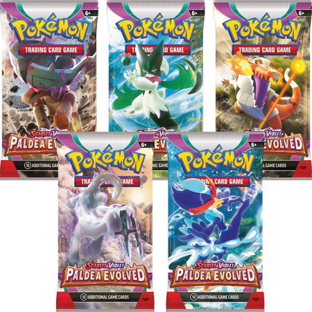 Paldea Evolved Booster Pack Art Bundle [Set of 5] - SV02: Paldea Evolved Pokémon trading card