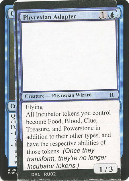 Phyrexian Adapter - Un-Known Event Playtest Cards Magic: The Gathering trading card