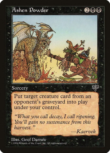 Ashen Powder - Mirage Magic: The Gathering trading card