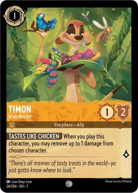 Timon - Grub Rustler - The First Chapter (1) #24/204 - Common Disney Lorcana Trading Card