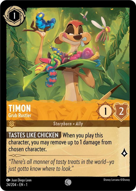 Timon - Grub Rustler - The First Chapter Disney Lorcana trading card