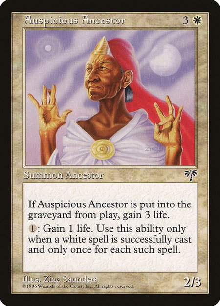 Auspicious Ancestor - Mirage Magic: The Gathering trading card