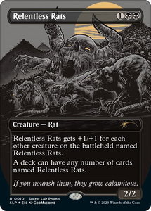 Relentless Rats (0010) - Secret Lair Showdown (SLP) #10 - Rare Magic: The Gathering Trading Card