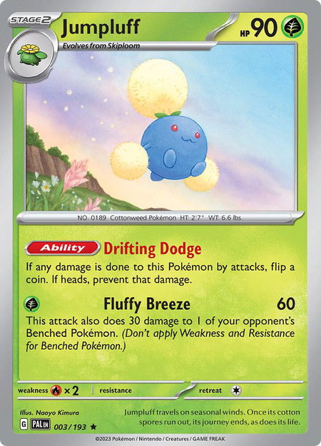 Jumpluff - SV02: Paldea Evolved Pokémon trading card
