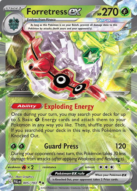 Forretress ex - 005/193 - SV02: Paldea Evolved Pokémon trading card