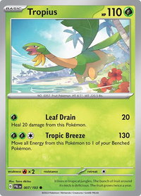 Tropius - 007/193 - SV02: Paldea Evolved (PAL) #007/193 - Common Pokémon Trading Card