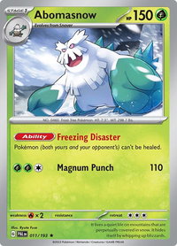 Abomasnow - SV02: Paldea Evolved (PAL) #011/193 - Rare Pokémon Trading Card