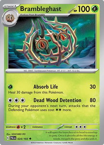 Brambleghast - SV02: Paldea Evolved (PAL) #024/193 - Uncommon Pokémon Trading Card