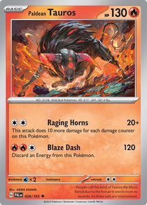 Paldean Tauros - 028/193 - SV02: Paldea Evolved (PAL) #028/193 - Uncommon Pokémon Trading Card