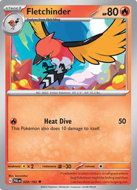 Fletchinder - 029/193 - SV02: Paldea Evolved (PAL) #029/193 - Uncommon Pokémon Trading Card