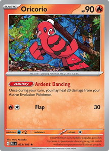Oricorio - SV02: Paldea Evolved (PAL) #033/193 - Rare Pokémon Trading Card